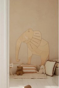 Drevená nástenná dekorácia Slon – safari v detskej izby S