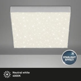 Briloner 7078-414 - LED Stropné svietidlo STAR SKY LED/21W/230V 28x28 cm strieborná