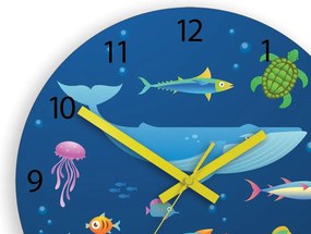 Detské nástenné hodiny Podmorský svet 30 cm viacfarebné