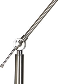 Stojacia lampa oceľová so svetlosivým tienidlom 50 cm - Editor