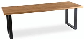 Stôl SANDRO 130–230 cm Dub Zlatý / Čierna