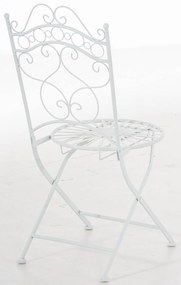 Súprava kovových stoličiek a stola Indra (SET 2+1) - Biela