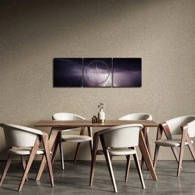 Obraz - Búrka (s hodinami) (90x30 cm)