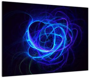 Obraz modrého abstraktného klbka (70x50 cm)