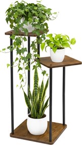 Stojan na květiny Tomas 81 cm černý/hnědý