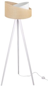 Stojacia lampa Juta, 1x jutové/biele textilné tienidlo, (výber z 5 farieb konštrukcie)