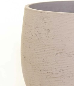 Moderný kvetináč RAFIOT, sklolaminát, výška 35 cm, béžový