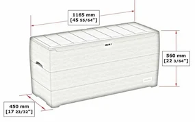 DURAMAX Durabox 270 l Plastový záhradný úložný box 117 x 45 x 56 cm - antracit 86600