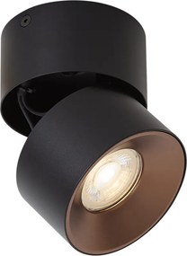 Moderné prisadené bodové svietidlo čierne GU10 50mm naklápacie - Echo