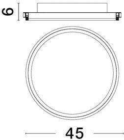 LED stropné svietidlo Willow R 45 čierne