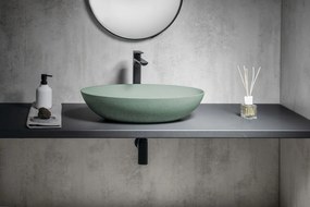 Sapho Sapho, FORMIGO betónové umývadlo na dosku, 60x40cm, zelená matná, FG223