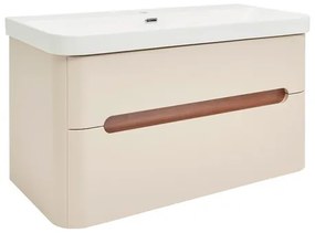 Kúpeľňová skrinka s umývadlom SAT Fusion 97,5x53x45 cm pieskovo-béžová matná SATFUSION2100BEMW, 1 ks