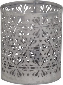 Zinkový antik svietnik s kvetmi Flowers - Ø 8*10cm