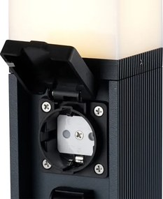 BRILAGI -Vonkajšie svietidlo s 2 zásuvkami SCHUKO PILLAR 1xG9/11W/230V IP44 antracitové