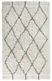 Krémový prateľný ručne tkaný vlnený koberec 140x200 cm Berber Soul – Lorena Canals