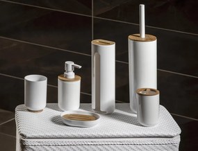 BISK Erga SNOW, toaletná WC kefa na postavenie, biela-hnedá, ERG-07582