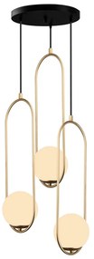 Závesné svietidlo v zlatej farbe Squid Lighting Arch, výška 146 cm