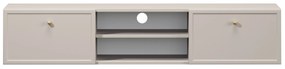 Závesný TV stolík Lorini 150 cm – kašmírová / zlaté úchytky G