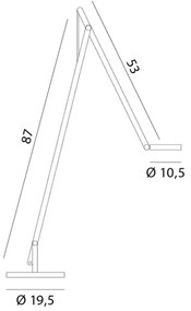 Rotaliana String F1 DTW stojaca lampa Ag, oranžová