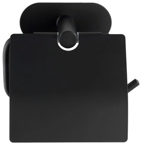 Čierny nástenný držiak na toaletný papier Wenko Orea