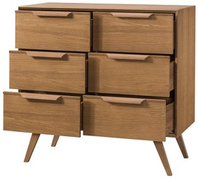 Komoda Leo 13 II 105 cm dub Rustikal karamelový