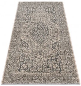 Koberec JADE 45018/100 Ornament, ramka béžový / modrý