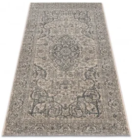 Koberec JADE 45018/100 Ornament, ramka béžový / modrý