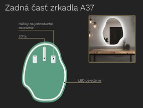 Organické LED zrkadlo s osvetlením A37 45×60