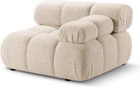 Béžový modul pohovky z textílie bouclé (pravý roh) Bellis – Micadoni Home