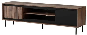 TV stolík Stuga, orech / čierna