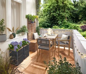 Kvetináč s textilným výpletom