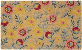 Ib Laursen Rohožka z kokosového vlákna Flowers 45 × 75 cm