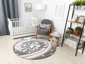Okrúhly koberec PETIT PONY Poník, sivý