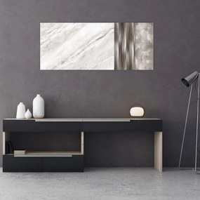 Obraz - Mramor so striebornými linkami (120x50 cm)