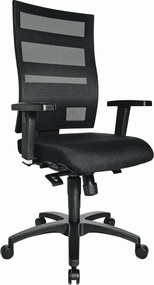 XXXLutz OTOČNÁ STOLIČKA, sieťovina, mikrovlákno, čierna Topstar - Online Only kancelárie - 001319000501