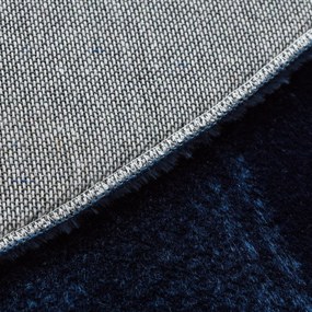 Dywany Łuszczów, Kusový koberec Visco Rabbit Dark blue 10 kruh, 160x160 (priemer) kruh, modrá, detská izba