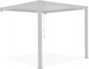 Nástenná pergola 3x4 z hliníka Premium Pavilón na terasu Biela