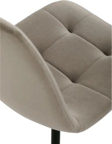 Jedálenská stolička zamatová, béžová DCL-X7015 CAP2