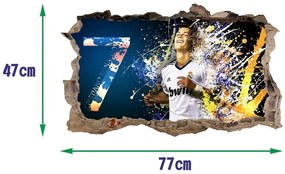 Dekoračná 3D nálepka na stenu Cristiano Ronaldo 47 x 77 cm