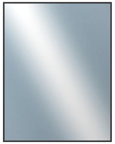 DANTIK - Zrkadlo v rámu, rozmer s rámom 70x90 cm z lišty Hliník čierna (7003021)