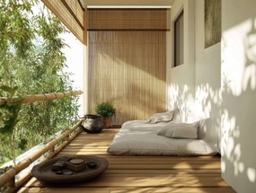 MultiGarden Obojstranná bambusová rohož 150x500 cm na plot balkóna terasy prírodná MultiGarden