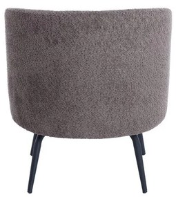 Tmavohnedé kreslo z textílie buklé Dieyda – Light &amp; Living