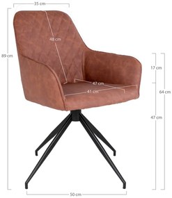 Svetlohnedé čalúnené jedálenské kreslo Harbo – House Nordic