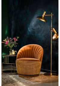 Hnedé zamatové kreslo Dutchbone Madison