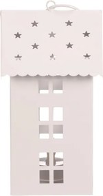 Lampáš domček s LED osvetlením biely LUC324-M