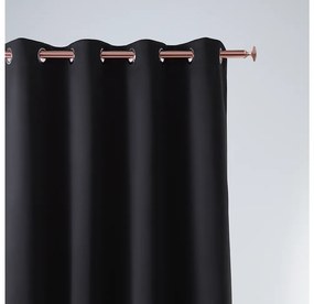 Dekorstudio Jednofarebný záves AURA 140x300cm na dekoračné kolieska - čierny