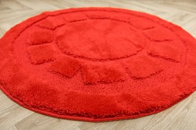 Kúpeľňový koberček Ocean červený kruh