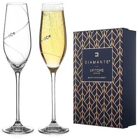 Diamante Poháre na sekt Silhouette 210 ml, 2 ks