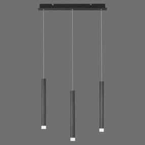 Leuchten Direkt 15203-18 - LED Luster na lanku 3xLED/4,8W/230V čierna
