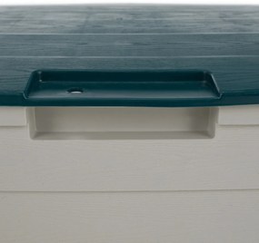 Záhradný úložný box, sivý/zelený, KORTEZ